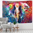thumbnail image 1 of 3D Mural Elephant Tapestry Wall Hanging Boho Hippie Bedroom Background Fabric Printed Home Decor, 1 of 1