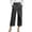 Dark Gray, variant on Womens Business Casual Pants Dressy High Rise Wide Leg Culottes Trousers Wrap Front Cropped Ankle Pants with Pockets for Work, Summer Fall,Beige,M