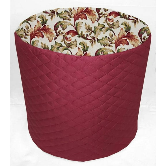 Quilted Autumn Fall Floral Leaves Cover Compatible with Instant Pot Pressure Cooker by Penny's Needful Things (Burgundy, 8 Quart)