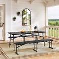thumbnail image 2 of Mainstays 6 Foot Fold-in-Half Bench, Steel Frame, Indoor Outdoor, Includes Carry Handle, Black, 2 of 14