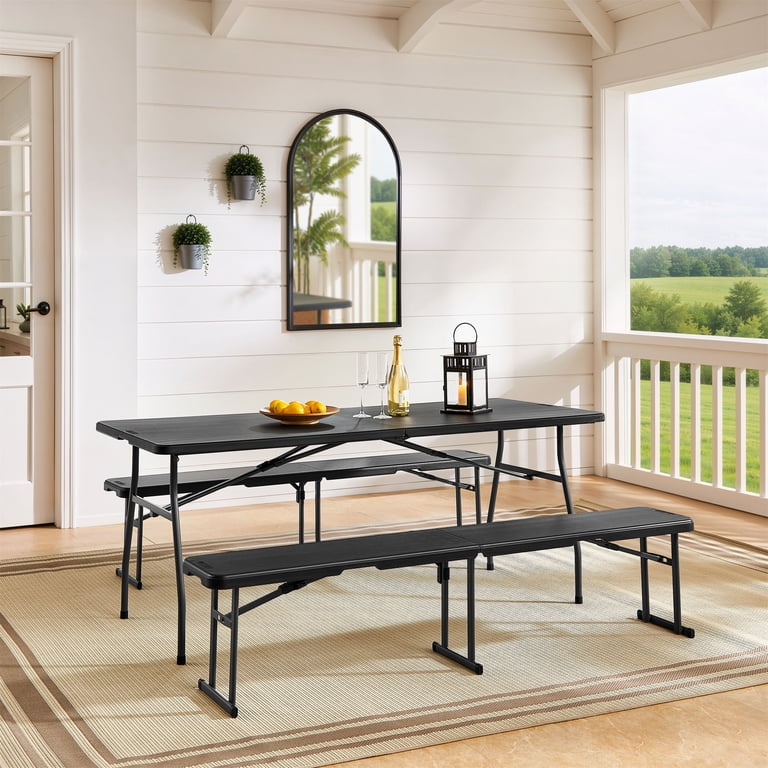 Mainstays 6' Steel Frame with Carrying Handle Fold-in-Half Bench