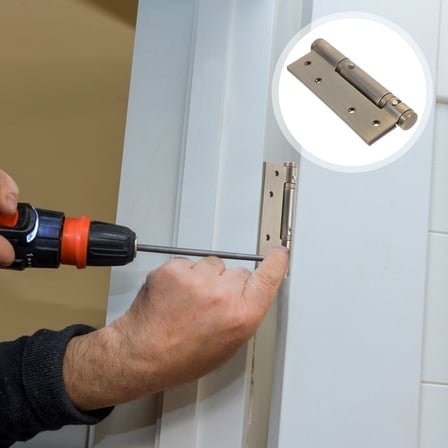 WHAMVOX 1Set Door Hinge for Residential Use with Smooth Door Closing Action in Rectangular 12.50X7.80X0.30CM