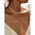 thumbnail image 2 of FOCALOOK Pearl Necklaces for Women Small Dainty Freshwater Cultured Baroque Pearl Strand Faux 4-5mm Pearl Gold Plated Choker Necklace, 2 of 7