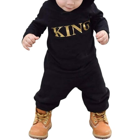 

ZNU Newborn Baby Boys Hooded Long Sleeve Romper Bodysuit Hoodie Jumpsuit Outfits Set