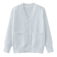 thumbnail image 1 of Cardigan Tricoté à Col en V pour Enfants en Coton avec Poches pour Garçons et Filles, 1 of 13