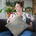thumbnail image 2 of Plutus Brands Blue Plutus Festive Jacquard Luxury Throw Pillow 12 in x 20in, Double Sided 12" x 20", 2 of 2