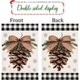 thumbnail image 6 of Christmas Flags 28 X 40 Double Sided, Winter House Flag, Farmhouse Christmas Flags for Outside Black and White Buffalo Plaid, Large Holiday Outdoor Flags, Pinecone Decorative Flags Rustic, 6 of 6