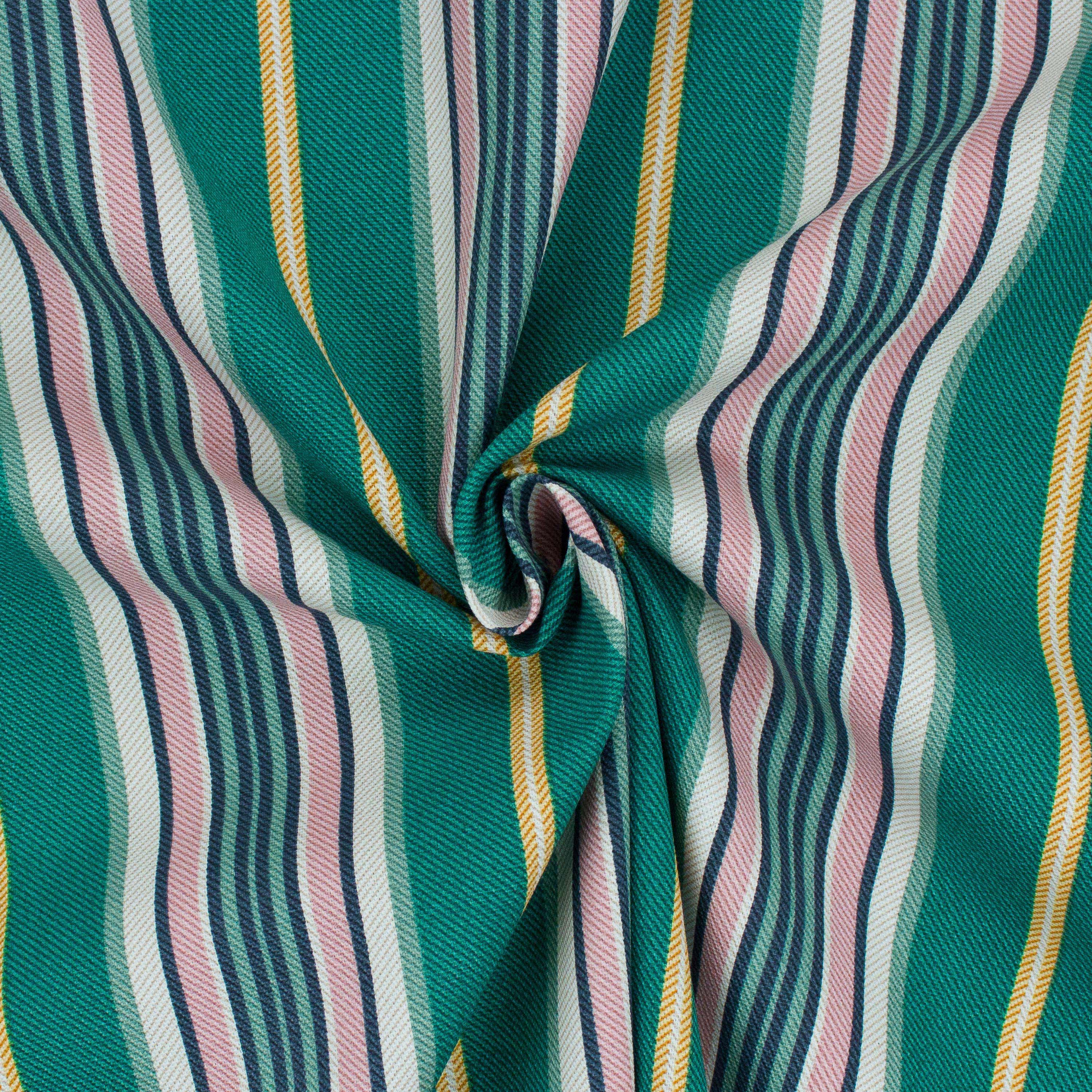 Better Homes & Gardens 100% Cotton Herringbone Stripe Teal, 2 Yard Precut Fabric