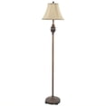 thumbnail image 1 of Safavieh Lampadaire en Polyrésine Rouge avec Abat-Jour Beige, 1 of 1