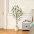 thumbnail image 3 of DR.Planzen Artificial Tree, 5 ft Indoor Multi-Trunk Olive tree, Perfect for Home, Office Decor, 3 of 8