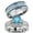 Sky blue, variant on Couple Rings White Gold Plated 925 Sterling Silver Ring Green 1CT Heart CZ Women Wedding Ring Sets Men Titanium Steel Ring