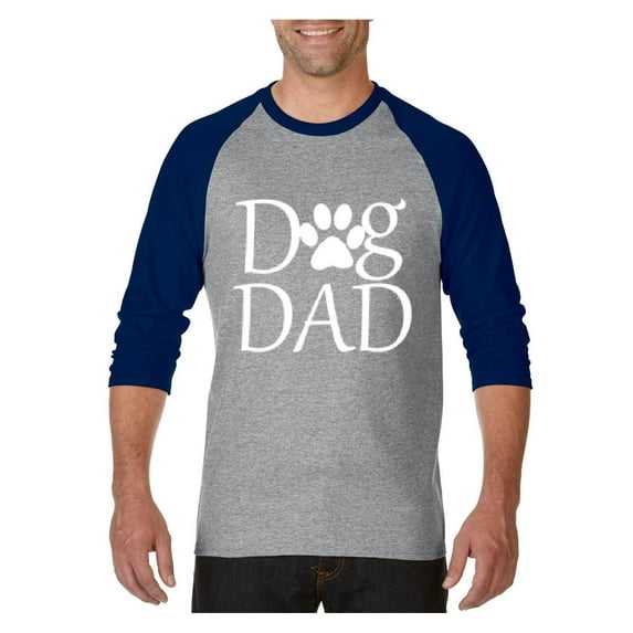 MmF - Mens Raglan Sleeve Baseball T-Shirts, up to Size 3XL - Dog Dad