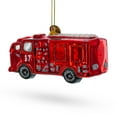 thumbnail image 2 of Gleaming Firetruck Glass Christmas Ornament, 2 of 4