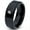 Black Bevel Polish Tungsten, variant on Tungsten Alaska The Last Frontier State Band Ring 8mm Men Women Comfort Fit Black Dome Polished