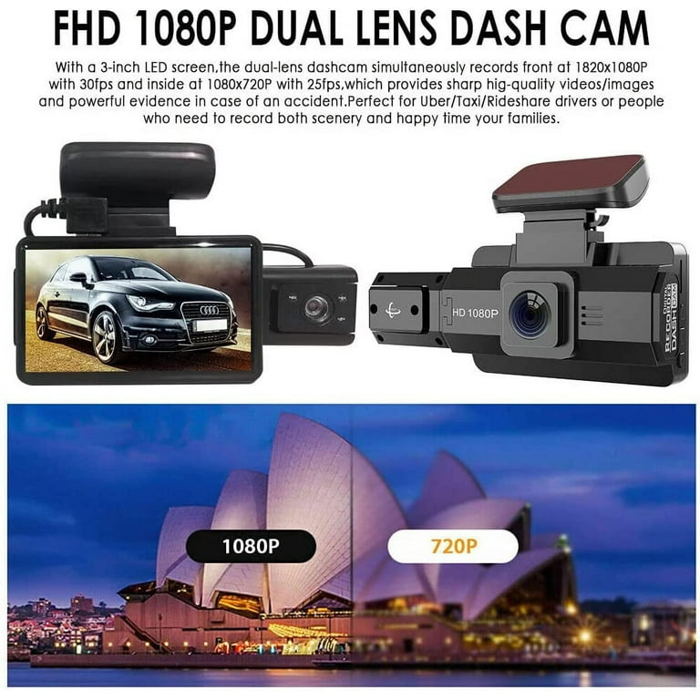 Victure Dash Cam Front and Rear, 1080P Dual Car Camera, Dash Camera for Cars  with Accident Recording, Parking Monitor, Loop Recording 