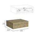 thumbnail image 7 of Floating Nightstand 5"H, Modern Wall-Mounted Bedside Shelf With Drawer, Macadamia, 7 of 7