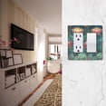 thumbnail image 5 of Yayeee Rocker Switch Wall Plate 2-Gang 4.7"x4.6" Home Decorative Outlet Cover, Art Water Lilies Pattern, 5 of 6