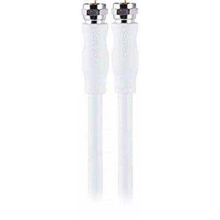 - Philips RG6 50 ft (15.2m) White Coaxial Cable, Digital Coax Cable for Audio and Video, Indoor, for Cable, TV, Antenna, Satellite