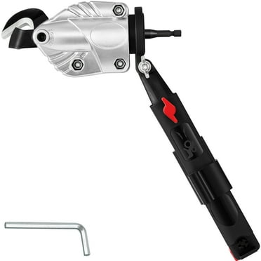 BENTISM Metal Cutter Drill Attachment, Metal Shears Attachment with 360 Degree Pivoting Head, for Cutting Max. 21 GA Stainless Steel, 18 GA Galvanized Steel, and 14 GA Aluminum Metal Sheets