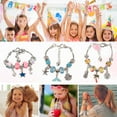 thumbnail image 4 of CandWuom 91 Pcs Charms Bracelets Making Kit Including Snake Chains, DIY Gift for Kids, Jewelry Making Supplies for Arts and Crafts for Teen Girls Ages 6-12, 4 of 8