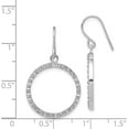 thumbnail image 4 of 14K White Gold Diamond Fascination Open Dangle Hoop Earrings - 31mm, 4 of 6