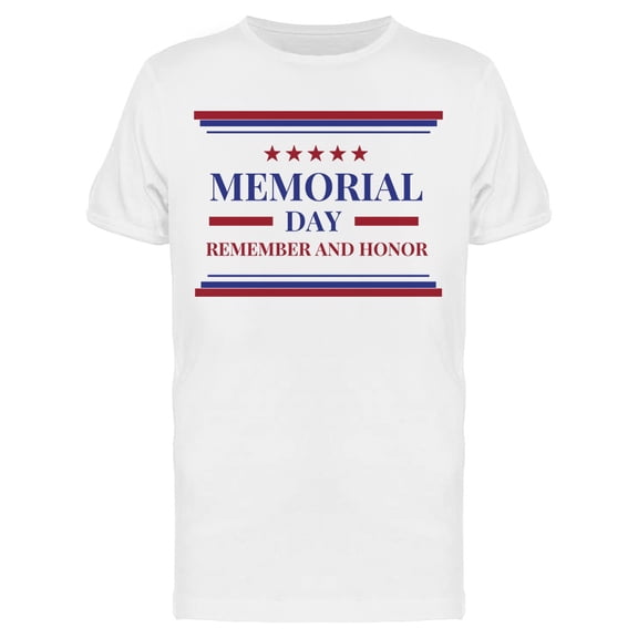 Memorial Day Remember And Honor USA Men's T-shirt
