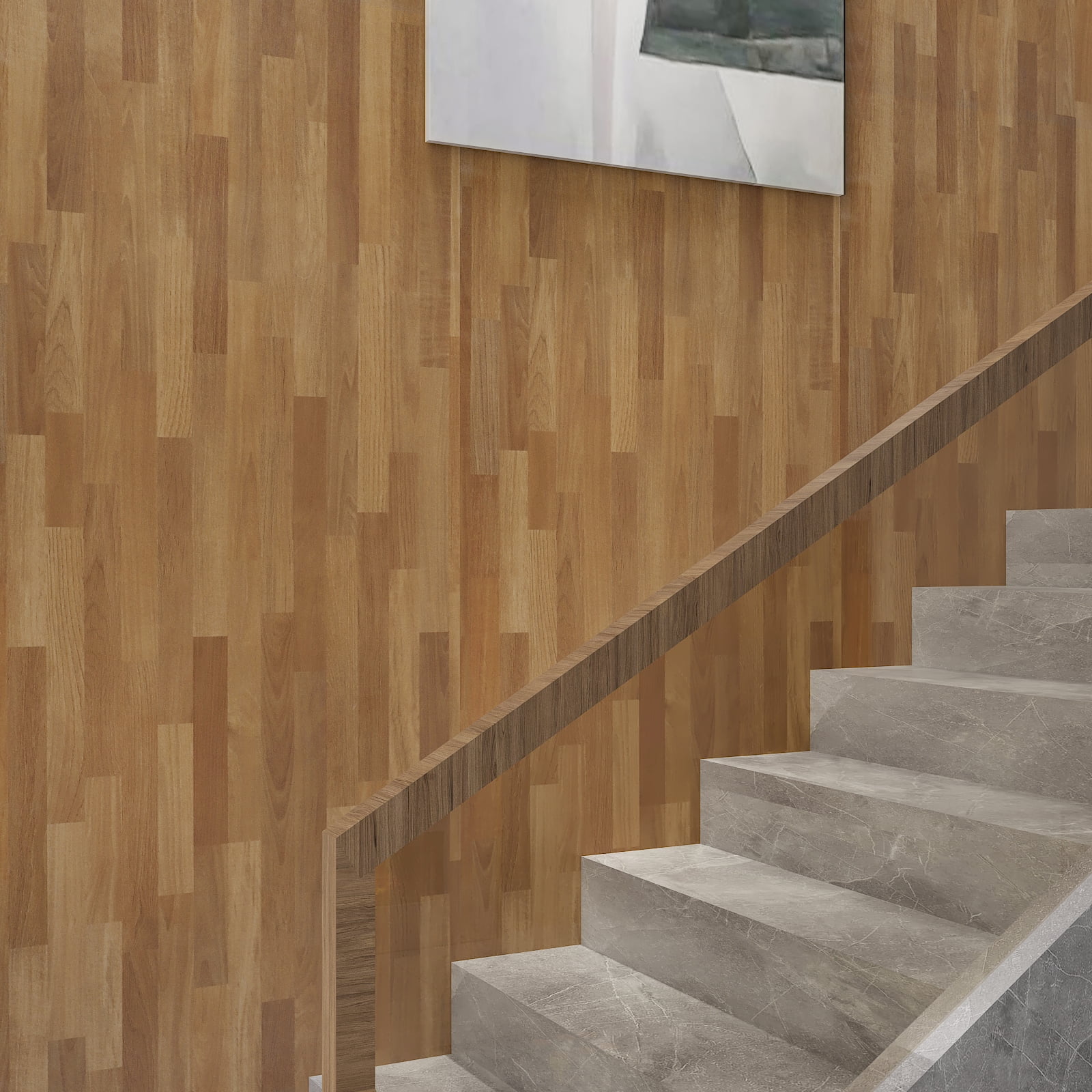 CHIHUT Self Adhesive Wood Butcher Block Contact Paper Peel and Stick Countertops Wood Grain 17.7”x236”