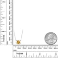 thumbnail image 2 of Gem Stone King 1.30 Ct Round Yellow Citrine 925 Sterling Silver Solitaire Necklace, 2 of 4