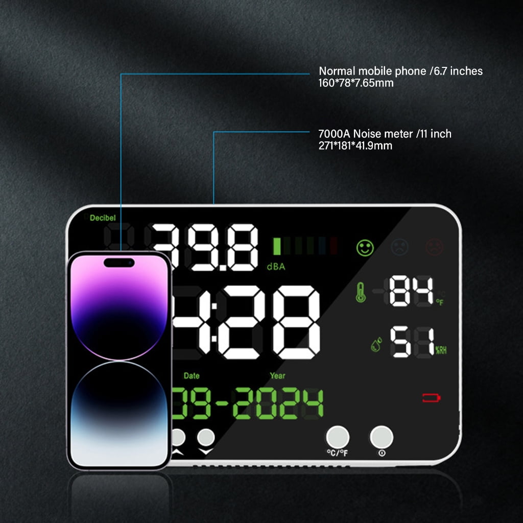 Zeiwohndc Small Temperature & Humidity Meter ABS Air Quality Monitors for Household
