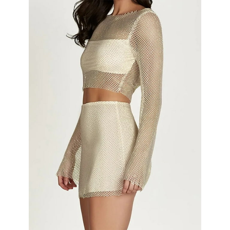 Two piece deals glitter outfit
