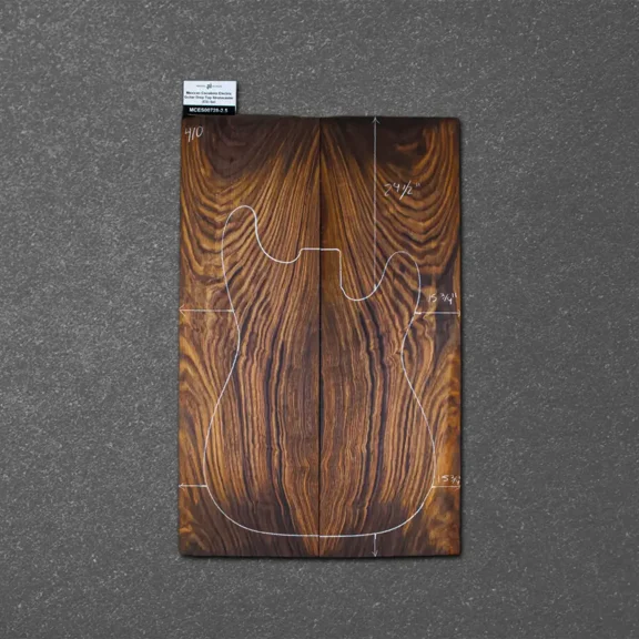 Mexican Cocobolo Electric Guitar Drop Top Stratocaster (ES) Set – MCES000728-2.5