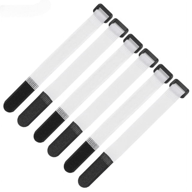 Attache de Câble Canne à Pêche Antidérapante Boucle Inversée Ferme Support de Canne à Pêche Blanc Accessoires Réutilisables Autocollants 20x200mm 100 Pcs