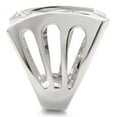 thumbnail image 4 of Rhodium Brass Ring with AAA Grade CZ in Clear for Women Clear Stone Color Style 0W050 Size 9, 4 of 4