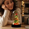 thumbnail image 7 of YingYouFu Lighted Christmas Cloche Decor, Battery Operated Mini Scene Ornament, Tabletop Tree Dome Decoration for Party Home Gift Present Display, 7 of 7