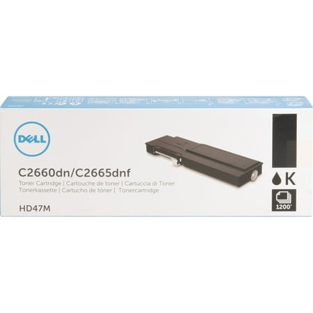 Dell, DLLHD47M, 1,200-Page Black Toner Cartridge for C2660dn/ C2665dnf Color Laser Printer, 1 /