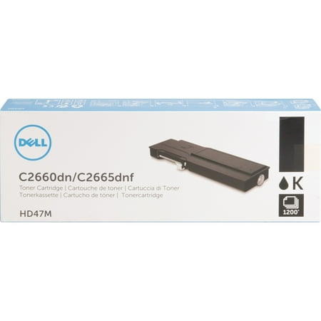 - Dell, DLLHD47M, 1,200-Page Black Toner Cartridge for C2660dn/ C2665dnf Color Laser Printer, 1 / Each