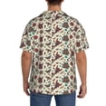 thumbnail image 3 of Lsque Insects A print Men's Cuban Collar Short Sleeve Shirt Summer Beachwear Casual Button Down Fashionable Vacation Leisure Shirt-X-Large, 3 of 7