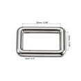 thumbnail image 2 of 25x15mm Rectangle Buckles Zinc Alloy Silver Tone 8Pack, 2 of 5