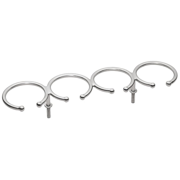 Whitecap Hardware S-3515P, Top Mount Ring Cup Holder- Stud Mount (4 Drink), 304 SS