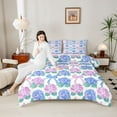 thumbnail image 4 of Manfei Female Women Hydrangea Flowers Full Size Comforter Sets 3-Piece,Cartoon Bow Knot Bedding Comforter Set,Abstract Geometric Stripes Lightweight Bedding Sets,Microfiber Bedroom Decor, 4 of 8