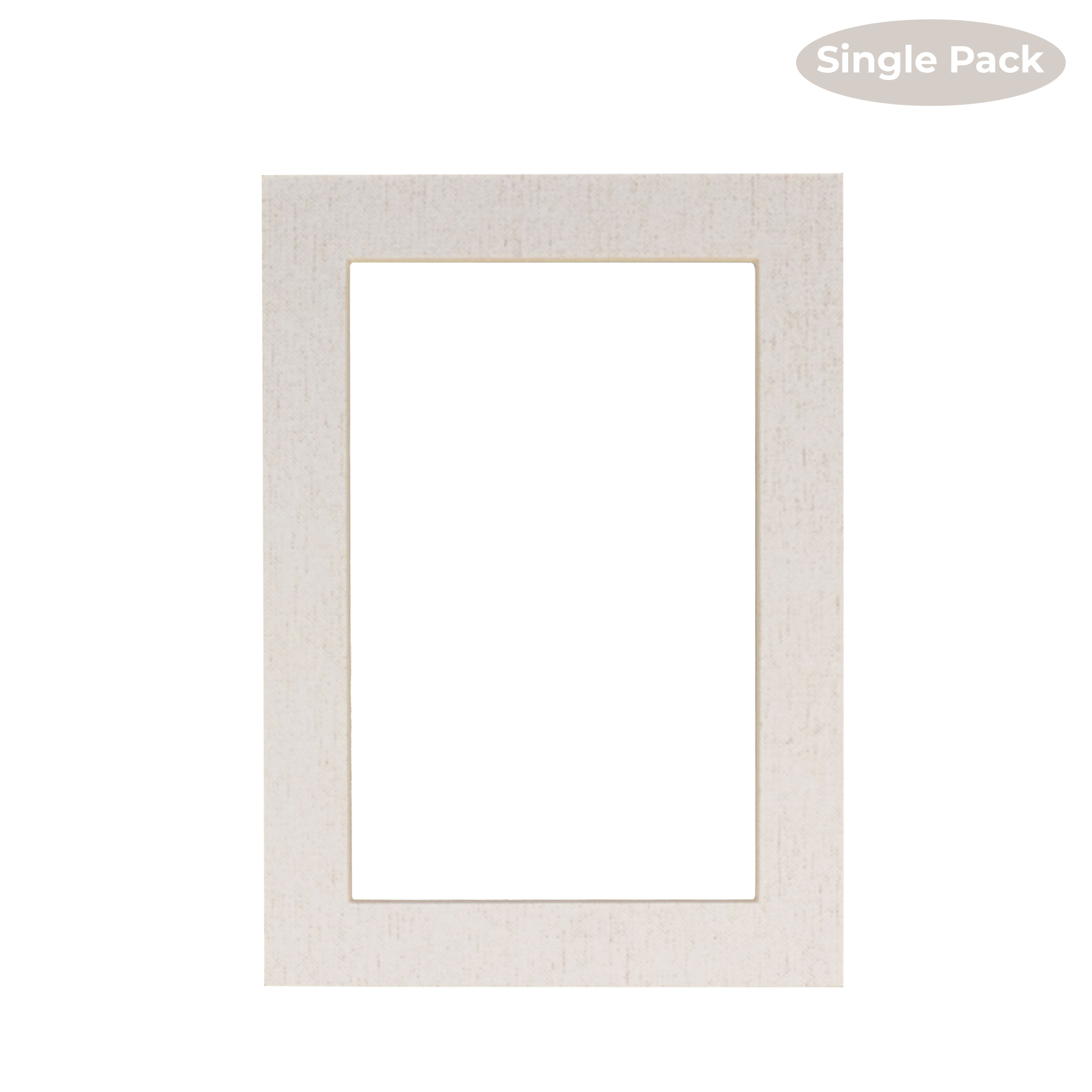 White Linen Acid Free 18x24 Picture Frame Mats with White Core Bevel Cut for 13x19 Pictures - Fits