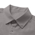 thumbnail image 6 of APEXFWDT Men's Big&Tall Button Up Dressy Shirt Short Sleeve Casual Collared Top for Work,XXXL,Gray, 6 of 8