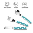 thumbnail image 3 of Kdxio Sky Blue And White Polka Dot Toddler Utensils Set - Kids Silverware Set, Set Kids Utensils Set with Case for Preschooler Children, 3 of 8