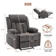 thumbnail image 4 of Ourlova Oversized Manual Recliner Chair with Vibration Massage and Heat Overstuffed Deep Seat Sofa Gray, 4 of 6