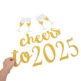 thumbnail image 3 of FENGGUIQU 1Set Reusable Golden New Year Banner with Glitter Letters for Celebration Decor, 3 of 7
