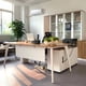 thumbnail image 3 of Work Minimalist Desk Tables Modern Computer Storage Ideas Designer Set Wooden Hall Office Desk Long Mesa Escritorio Furniture My Lux Decor Round, 3 of 14