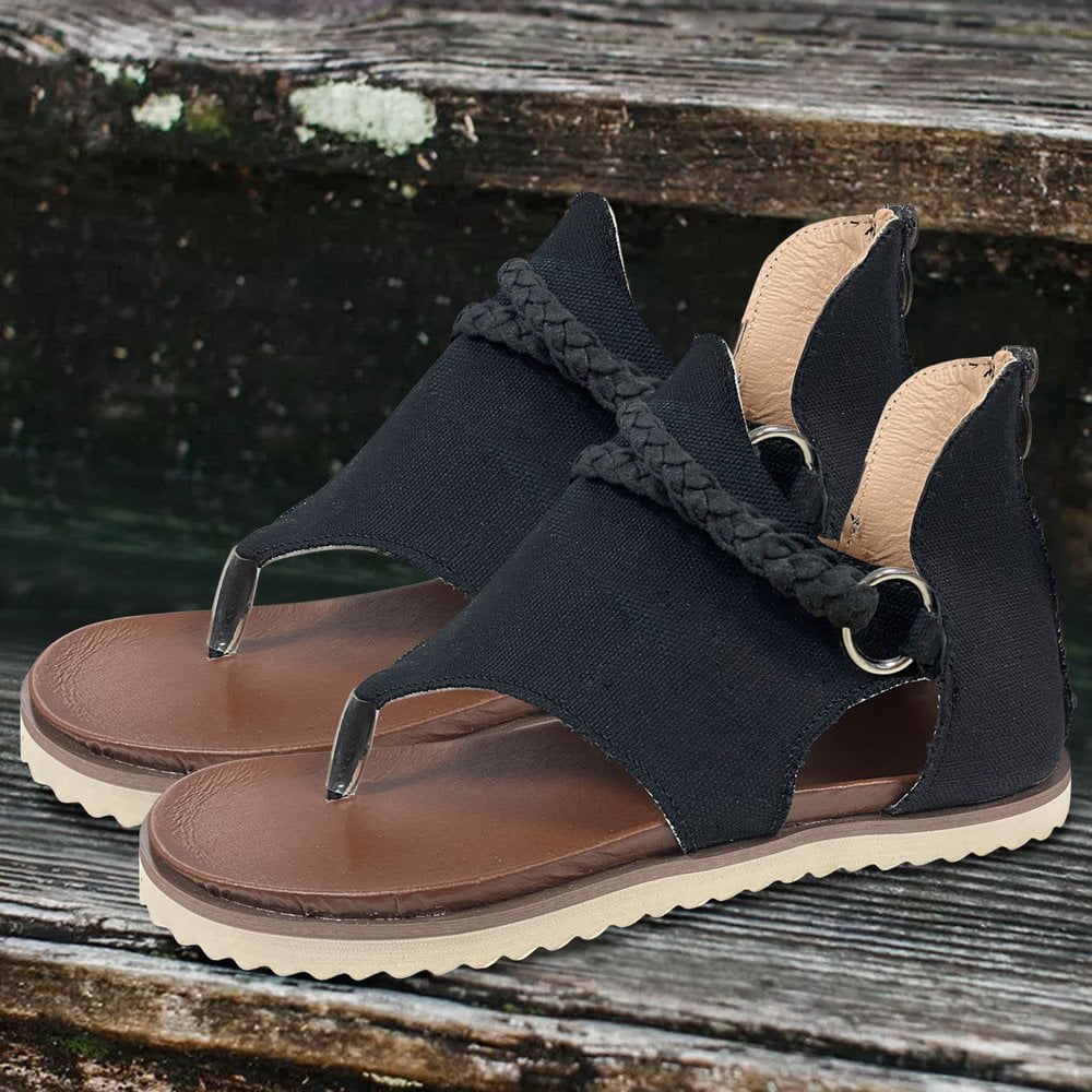 Sandales pour Femmes Sandales à Nœud Papillon avec Anneau Sandales