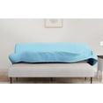 thumbnail image 5 of AllWays Plaza Futon Sofa Bed Cover - Stretchable Futon Mattress Cover Full Size, Super Soft Armless Sofa Cover with Elastic Bottom, Knitted Fabric Furniture Protector, Machine Washable - Sky Blue, 5 of 15