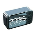 Digital Alarm Clock Mirror Surface Bluetooth Speaker Electronic Clock