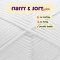 thumbnail image 5 of Craftbud Cotton Yarn For Crocheting And Knitting, (250 Yards) Worsted Medium #4 Crochet Yarn For Beginners, White, 5 of 7